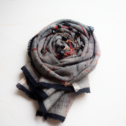 【東雲_shinonome_フリル】和モダン_コサージュ*着物リメイク