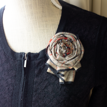 【東雲_shinonome_フリル】和モダン_コサージュ*着物リメイク