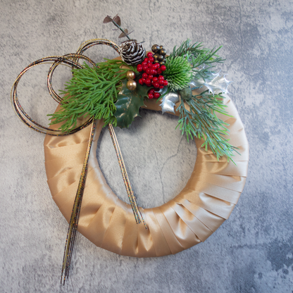 hiver_イヴェール【サテンリボンリース】_冬の旅_クリスマスから新年へ