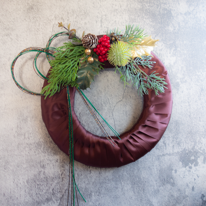 hiver_イヴェール【サテンリボンリース】_冬の旅_クリスマスから新年へ