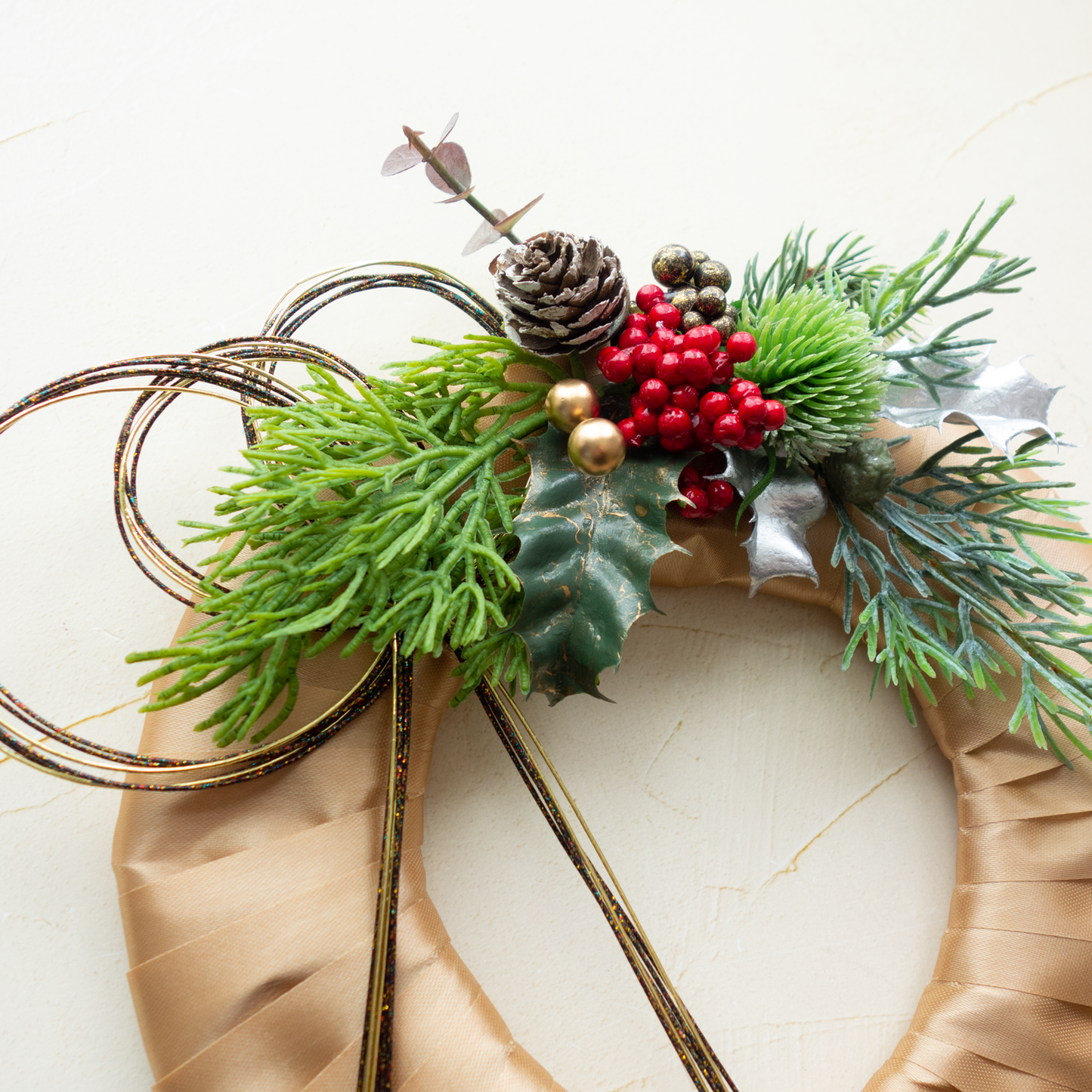 hiver_イヴェール【サテンリボンリース】_冬の旅_クリスマスから新年へ