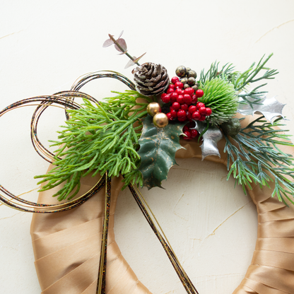 hiver_イヴェール【サテンリボンリース】_冬の旅_クリスマスから新年へ