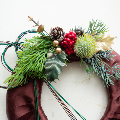 hiver_イヴェール【サテンリボンリース】_冬の旅_クリスマスから新年へ