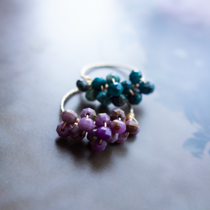 ［14kgf］*pierre_ ピエール【クリソコラ／フォスフォシデライト】_天然石ワイヤーリング