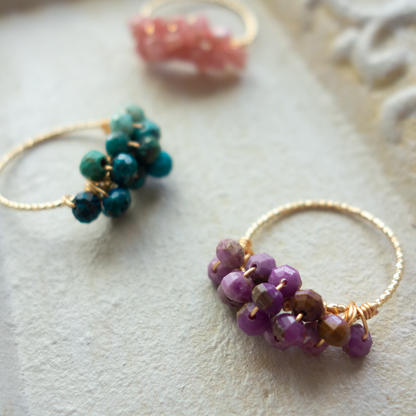 ［14kgf］*pierre_ ピエール【クリソコラ／フォスフォシデライト】_天然石ワイヤーリング