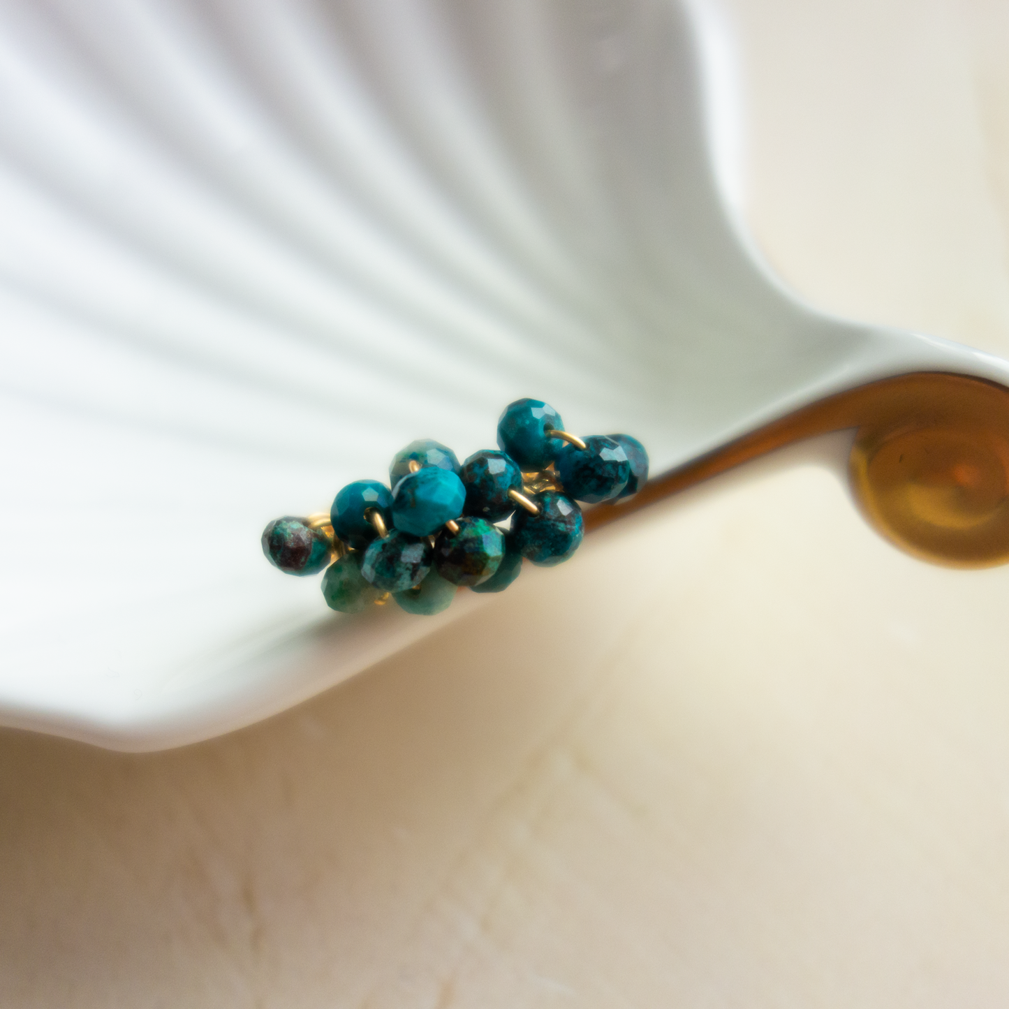 ［14kgf］*pierre_ ピエール【クリソコラ／フォスフォシデライト】_天然石ワイヤーリング