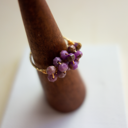 ［14kgf］*pierre_ ピエール【クリソコラ／フォスフォシデライト】_天然石ワイヤーリング