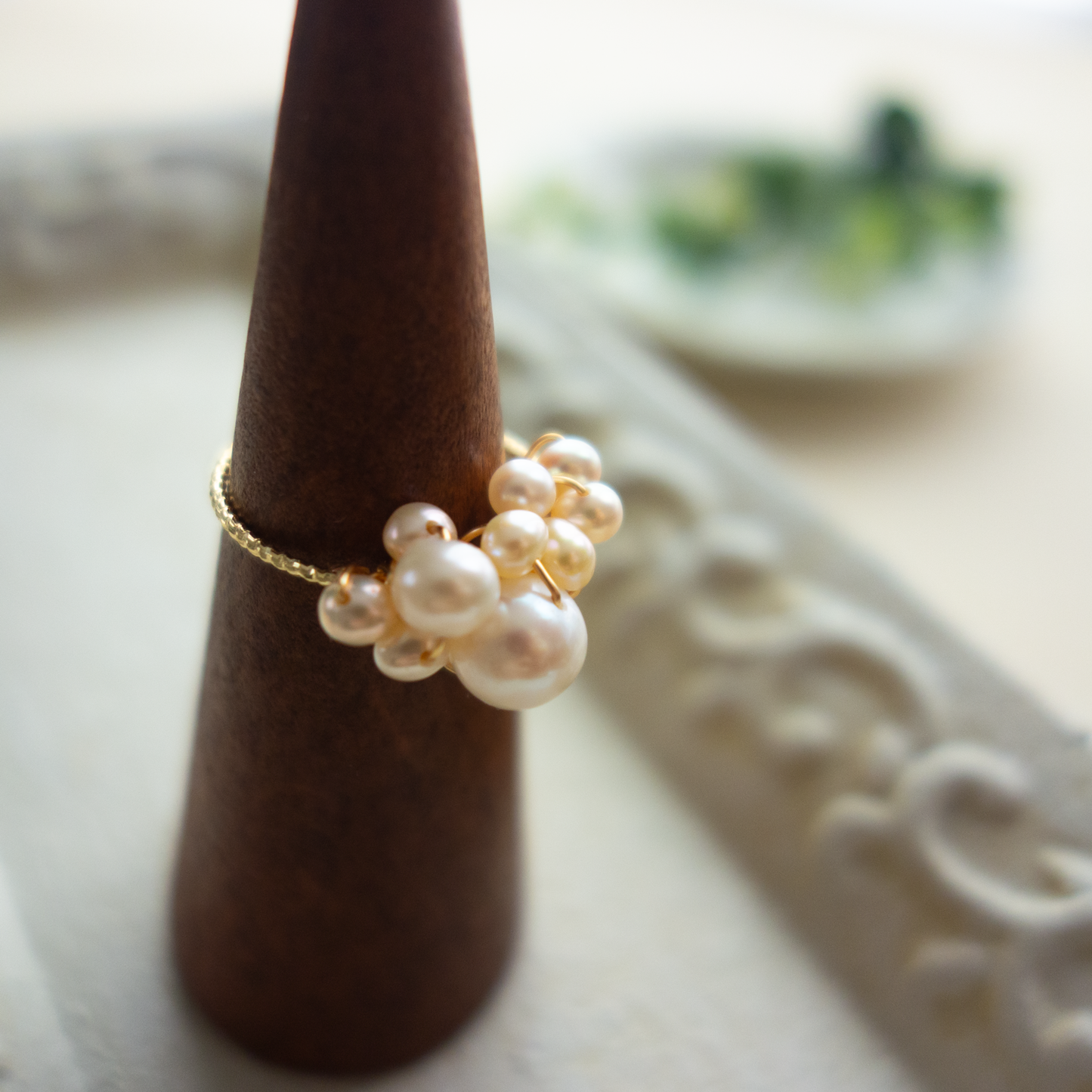 ［14kgf］*pierre_ ピエール【淡水パール】_天然石ワイヤーリング