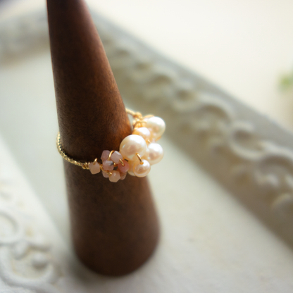 ［14kgf］*pierre_ ピエール【淡水パール】_天然石ワイヤーリング