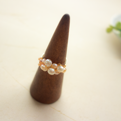 ［14kgf］*pierre_ ピエール【淡水パール】_天然石ワイヤーリング