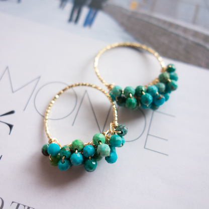 ［14kgf］*pierre_ ピエール【ターコイズ】_天然石ワイヤーリング