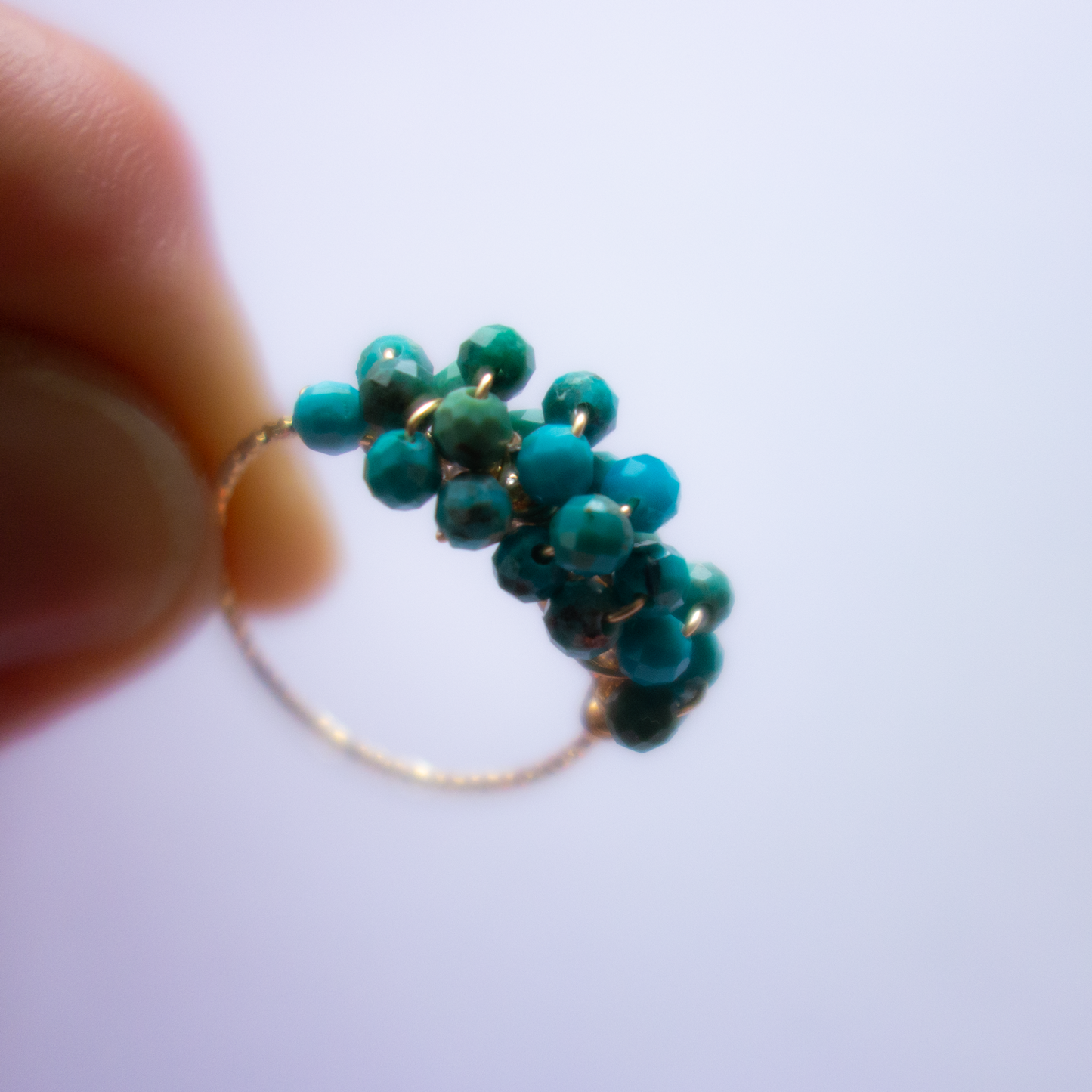 ［14kgf］*pierre_ ピエール【ターコイズ】_天然石ワイヤーリング