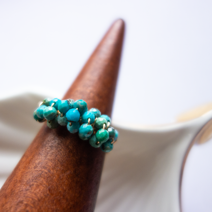 ［14kgf］*pierre_ ピエール【ターコイズ】_天然石ワイヤーリング