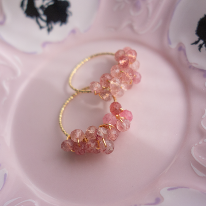 ［14kgf］*pierre_ ピエール【ピンクエピドートクオーツ】_天然石ワイヤーリング