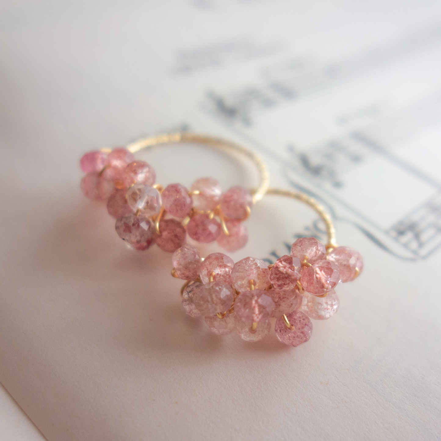 ［14kgf］*pierre_ ピエール【ピンクエピドートクオーツ】_天然石ワイヤーリング