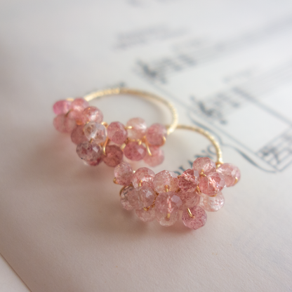 ［14kgf］*pierre_ ピエール【ピンクエピドートクオーツ】_天然石ワイヤーリング