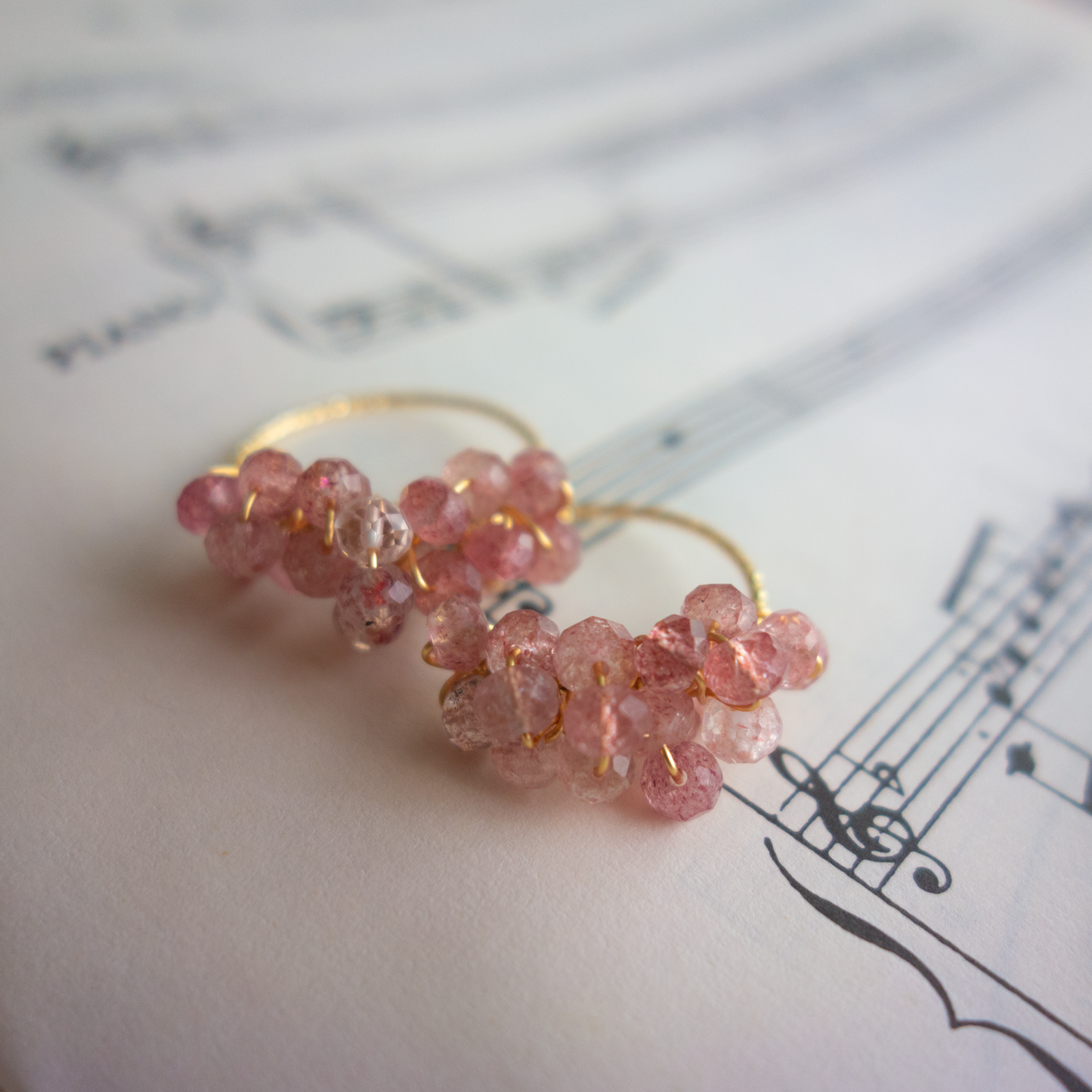 ［14kgf］*pierre_ ピエール【ピンクエピドートクオーツ】_天然石ワイヤーリング