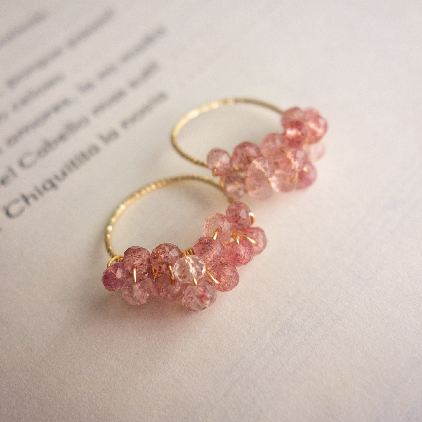 ［14kgf］*pierre_ ピエール【ピンクエピドートクオーツ】_天然石ワイヤーリング