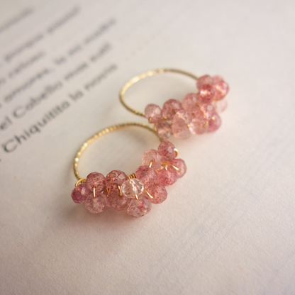 ［14kgf］*pierre_ ピエール【ピンクエピドートクオーツ】_天然石ワイヤーリング