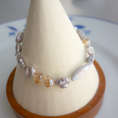 Chérie_シェリー／「ケシパール」エレガントな艶感 *シルバートーンのブレスレット