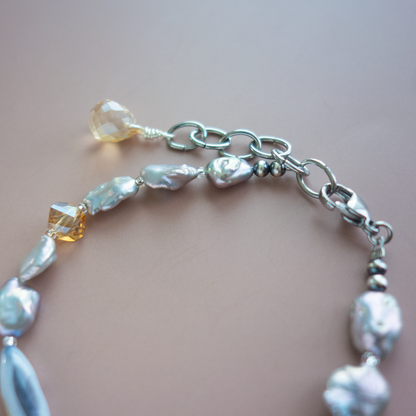 Chérie_シェリー／「ケシパール」エレガントな艶感 *シルバートーンのブレスレット