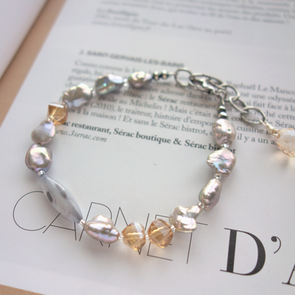 Chérie_シェリー／「ケシパール」エレガントな艶感 *シルバートーンのブレスレット