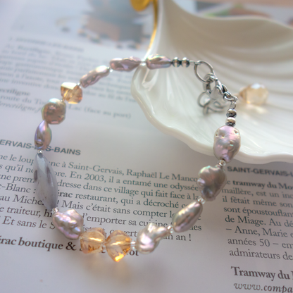 Chérie_シェリー／「ケシパール」エレガントな艶感 *シルバートーンのブレスレット