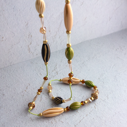 Noix_ノア／ナツメ「夏芽」*healing【シルクコードネックレス_80cm】