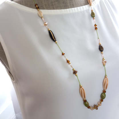 Noix_ノア／ナツメ「夏芽」*healing【シルクコードネックレス_80cm】