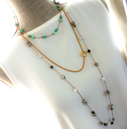 Cocoru _ ココル／ダルメシアンジャスパー【シルクコードネックレス _98cm】