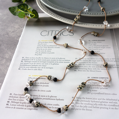 Cocoru _ ココル／ダルメシアンジャスパー【シルクコードネックレス _98cm】