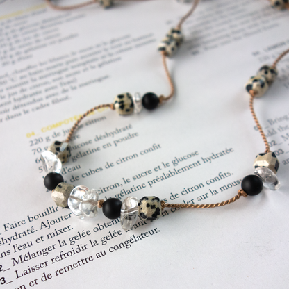 Cocoru _ ココル／ダルメシアンジャスパー【シルクコードネックレス _98cm】