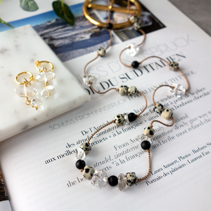 Cocoru _ ココル／ダルメシアンジャスパー【シルクコードネックレス _98cm】