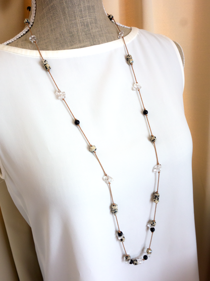 Cocoru _ ココル／ダルメシアンジャスパー【シルクコードネックレス _98cm】