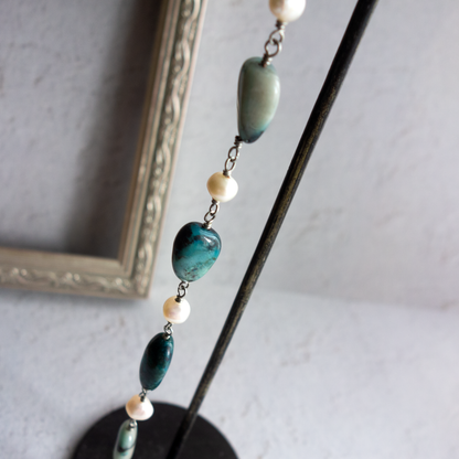 Peacock_ピーコック／「クリソコラ」地球*ブルーグリーンのブレスレット／Colorful Earth *Blue-green bracelet #259