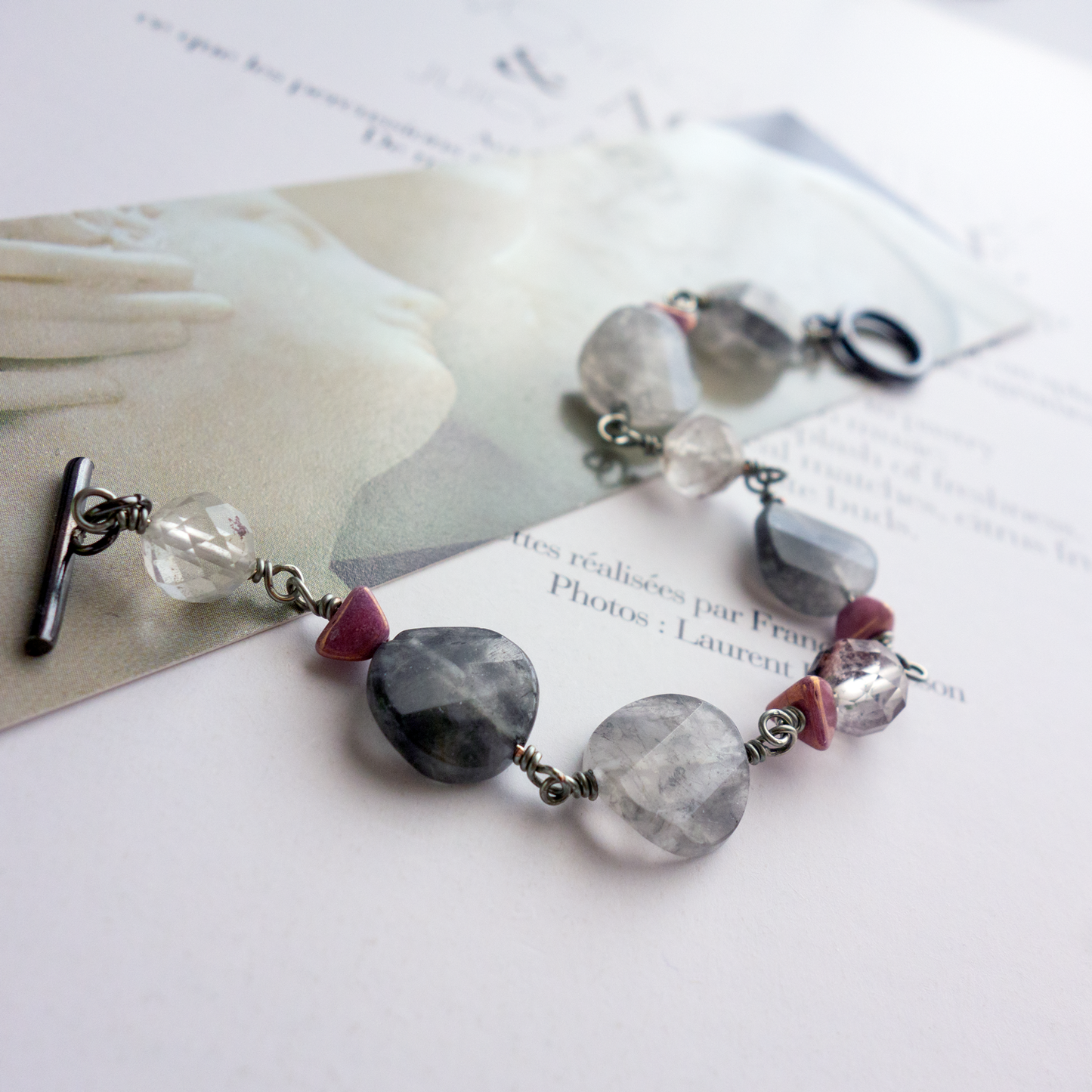 Nuage_ヌアージュ／「クラウディクオーツ」曇り空*ブレスレット／Cloudy Sky Bracelet #279