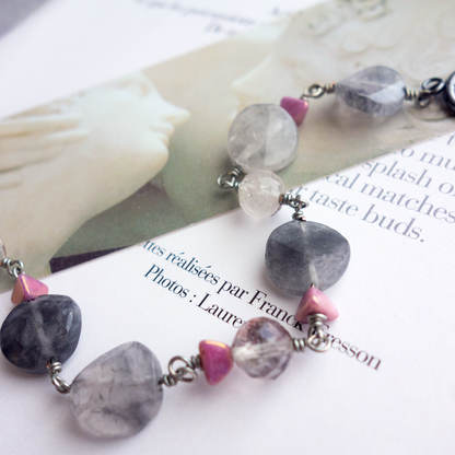 Nuage_ヌアージュ／「クラウディクオーツ」曇り空*ブレスレット／Cloudy Sky Bracelet #279