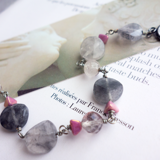 Nuage_ヌアージュ／「クラウディクオーツ」曇り空*ブレスレット／Cloudy Sky Bracelet #279