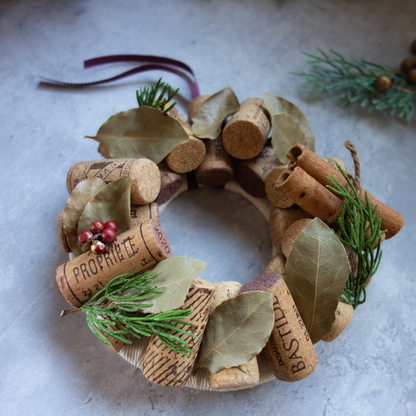 archaïque"_お部屋になじむシックで素朴なリース【ワインコルクリース】