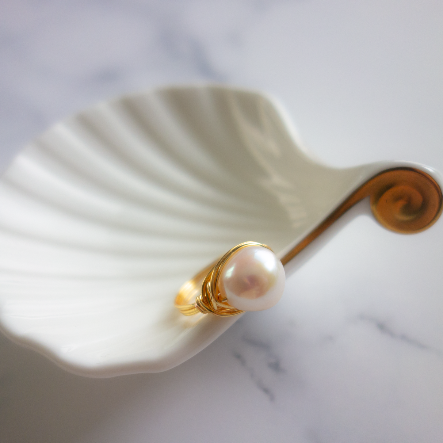 Isabella_イザベラ／「大粒淡水パール」_天然石ワイヤーリング