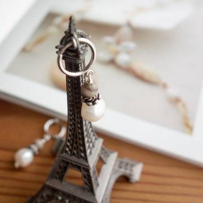 Écru _エクリュ【ピアス/イヤリング】淡水パール＋ジャスパー