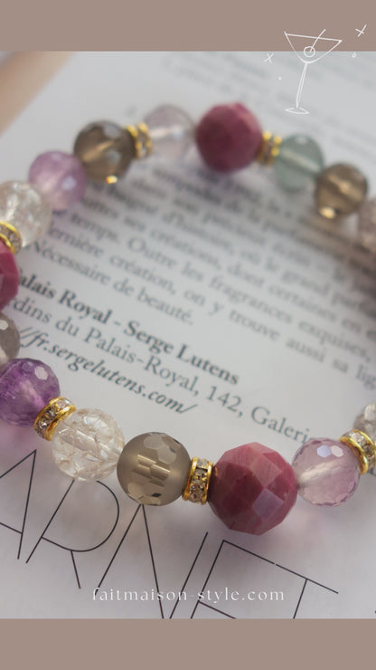 ふっくらと落ち着いたピンク色 愛らしさを感じる石【ロードナイト】枯れることのない永遠のバラのよう堅実で根気強い#245