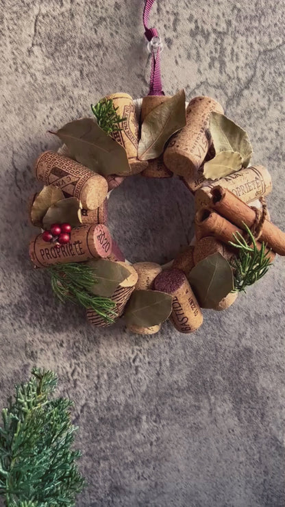 archaïque"_お部屋になじむシックで素朴なリース【ワインコルクリース】